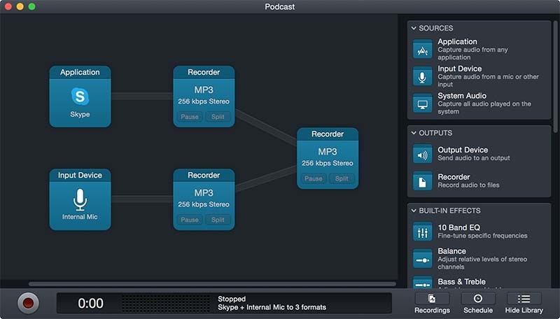 audio hijack main window