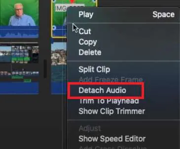 detach audio in imovie