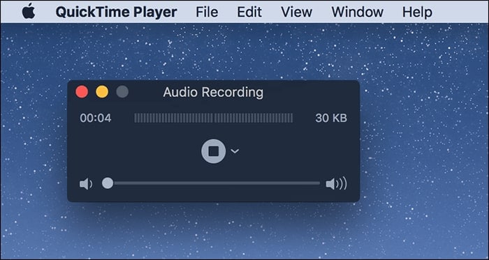 quicktime player wors as audio recorder for mac