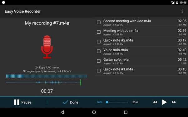 android record stream audio