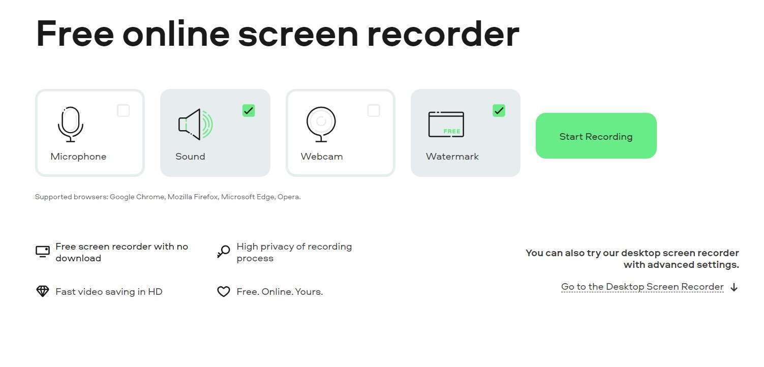 start recording in screen capture