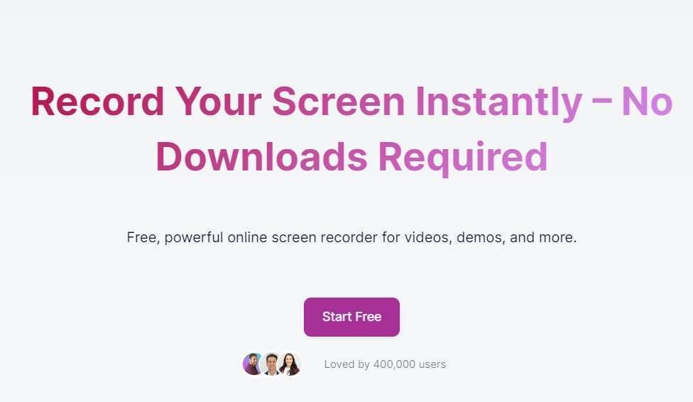 start free on screenapp