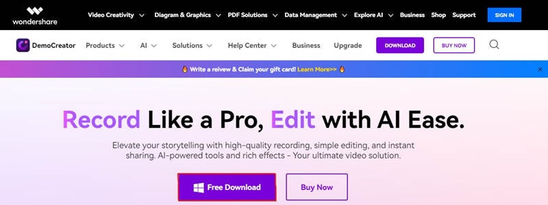 download and install democreator