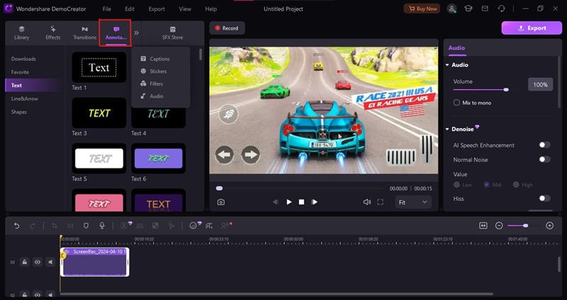 democreator editing tools