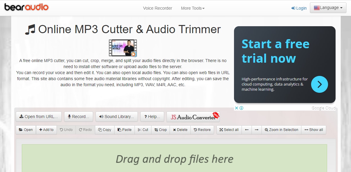 bearaudio online mp3 cutter and audio trimmer