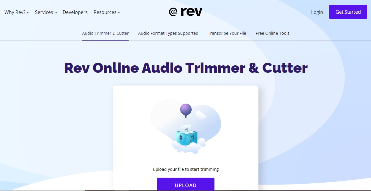 rev online audio trimmer and cutter