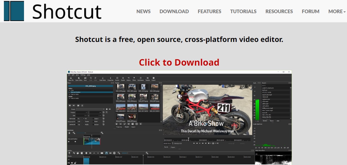 sync audio and video using shotcut