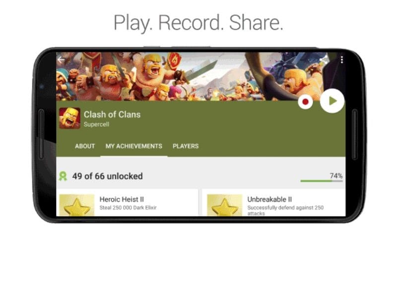 google play games screen recorder for android