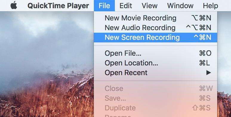 record stream video on quicktime player
