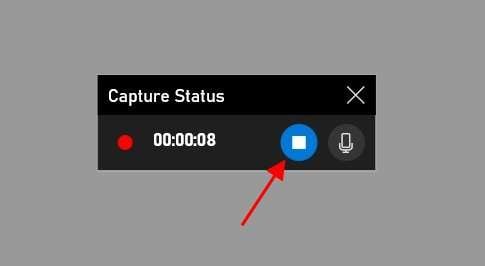 stop recording with the game bar