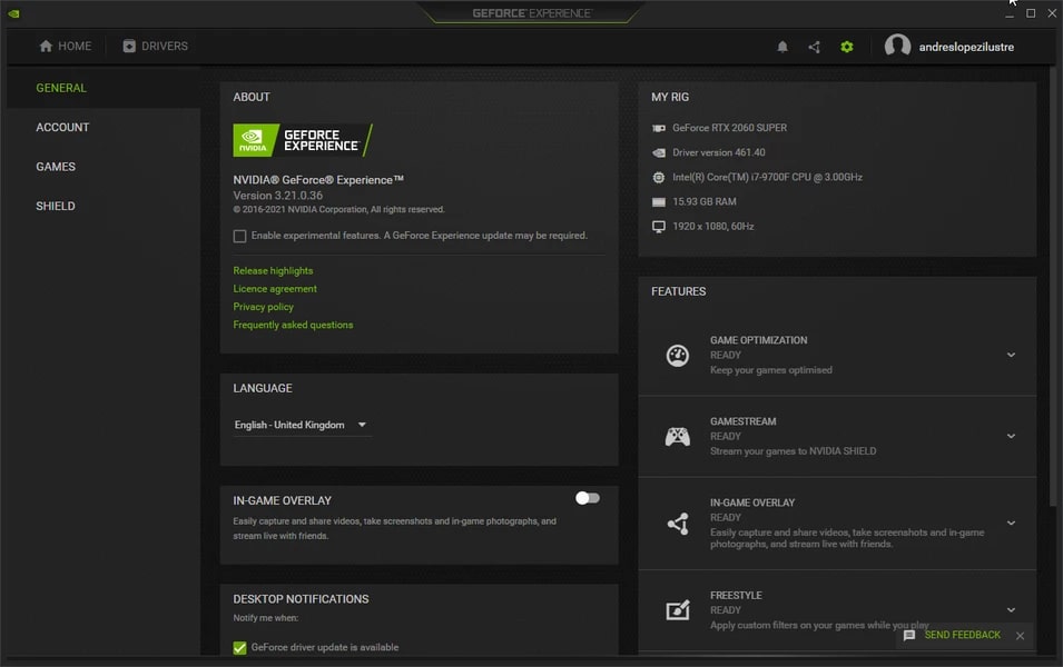 nvidia geforce experience