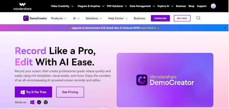 download and install democreator