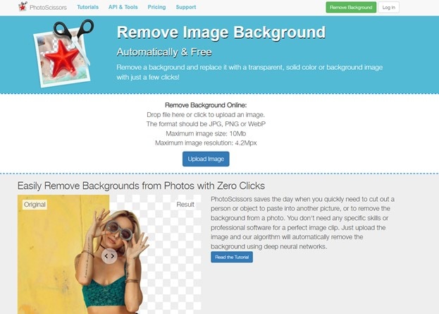 white background online editor free