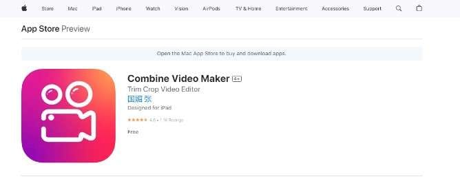 combine video maker to merge videos on iphone