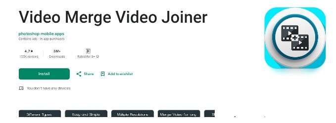 video merge video joiner on android