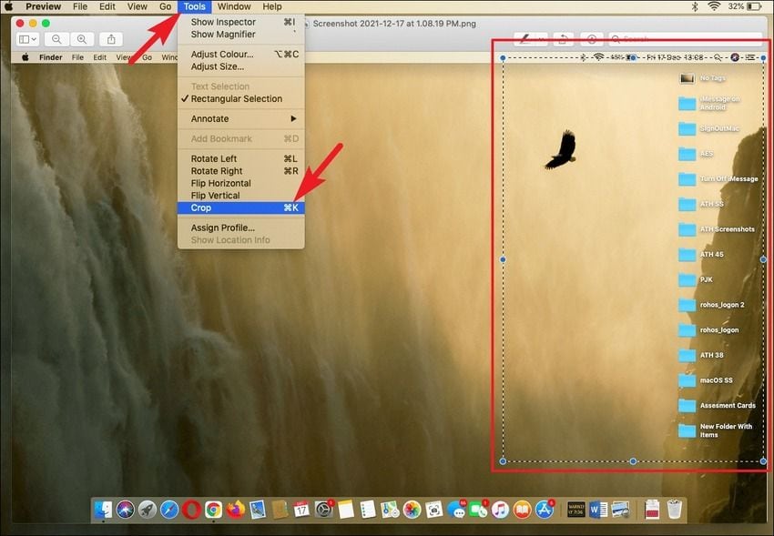 editar una captura de pantalla de mac en vista previa