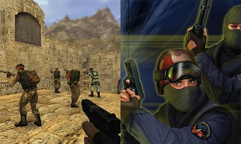 Counter Strike 1.6, clássico jogo de tiro.