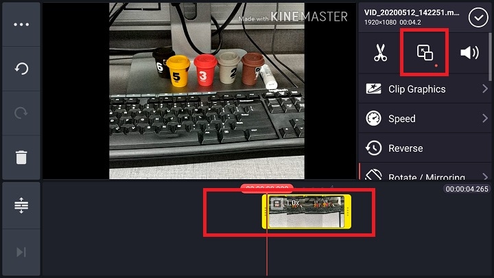 cortar vídeo no kinemaster