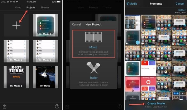 how to crop the video in imovie
