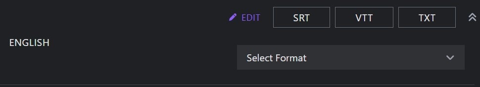 select a format