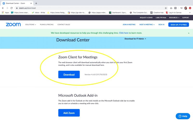 zoom client download for windows