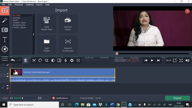 logiciel de streaming - movavi video editor plus