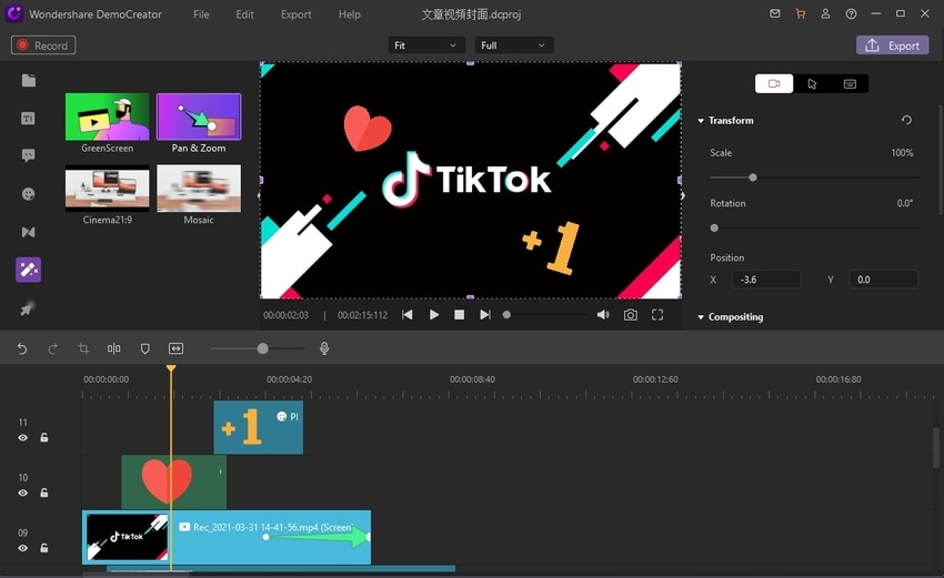 Bearbeiten Sie die Tiktok -Videos