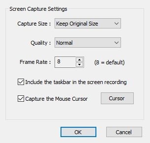 customize recording settings