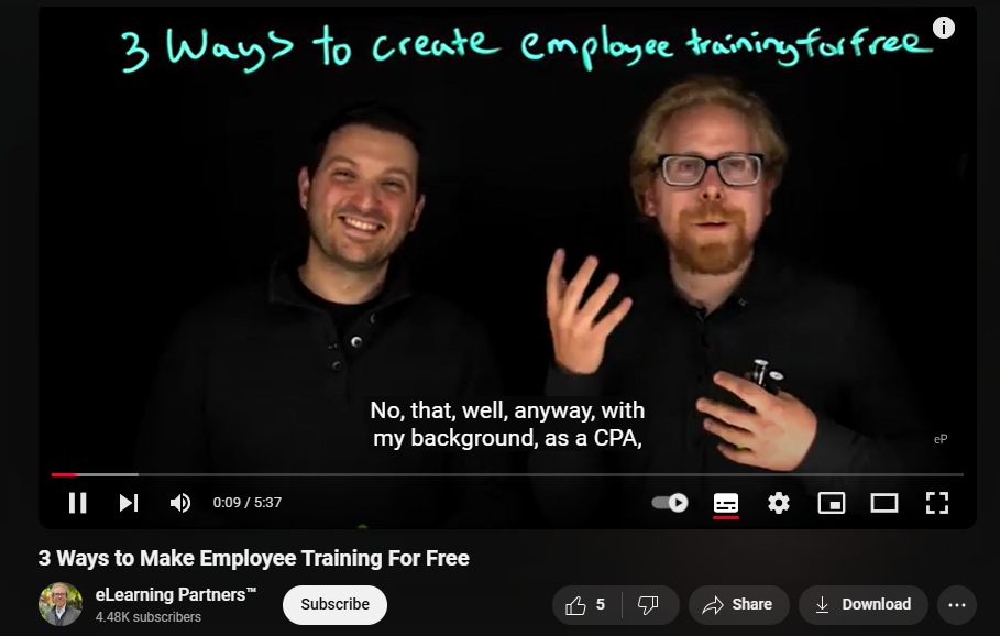 elearning partners video on employee training