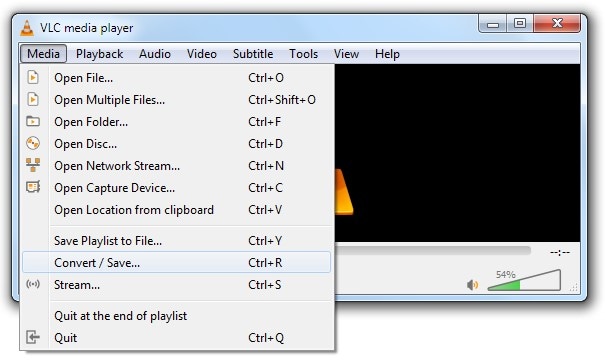 extract audio from vlc step 1