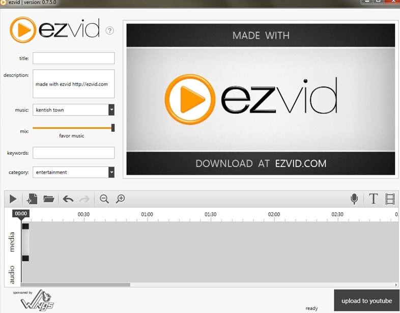 ezvid user interface