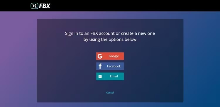sign in to fbx game recorder