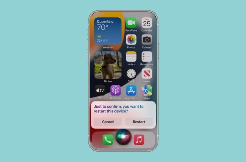 restart your iphone with siri