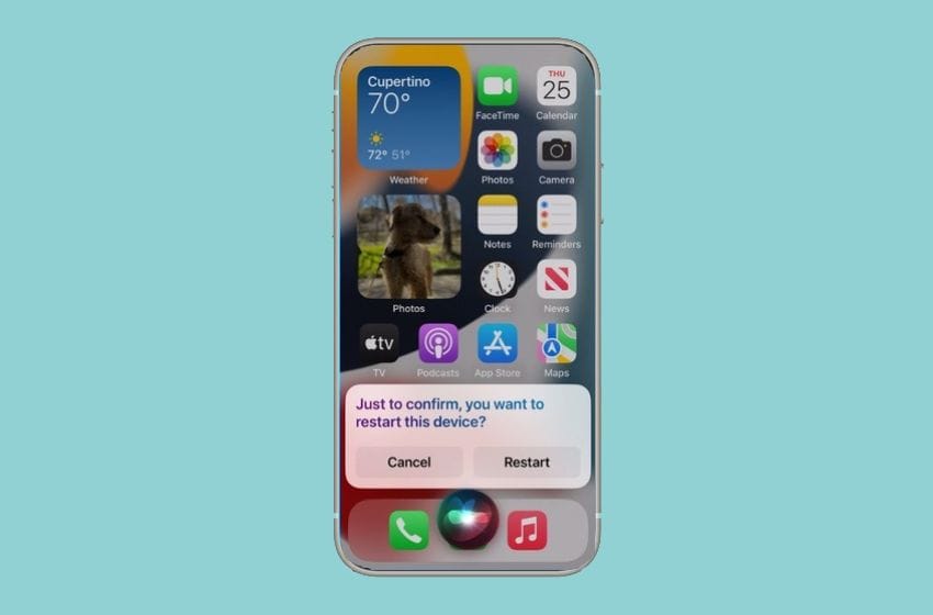 reinicia tu iphone con siri