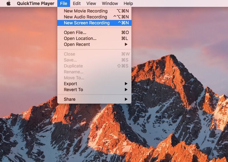 new quicktime screen recording