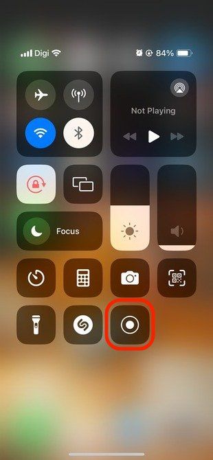 screen recording button