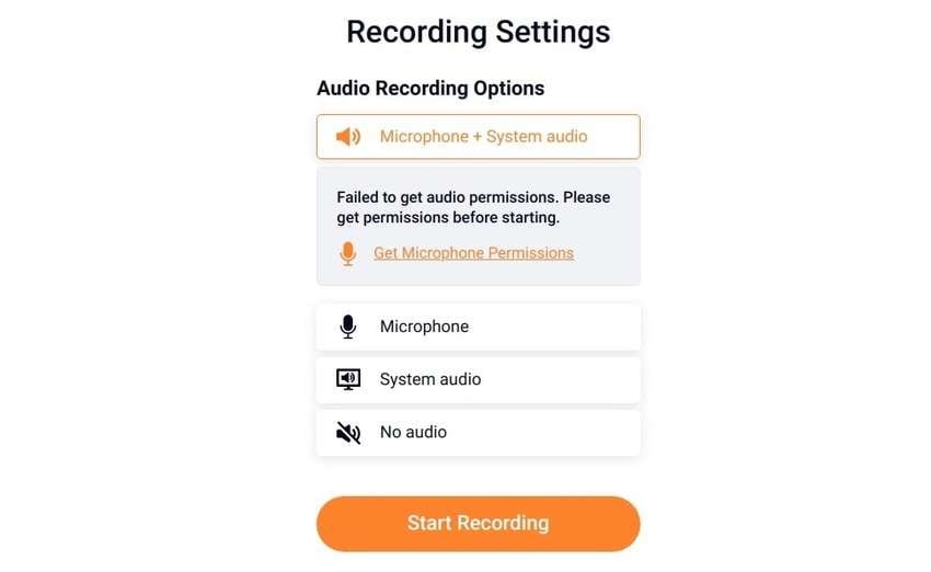 customize audio recording settings