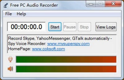 start recording with free pc audio recorder