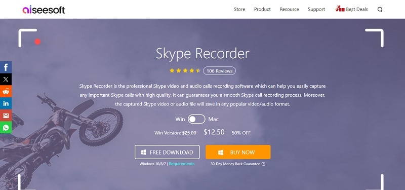 aiseesoft free skype recorder