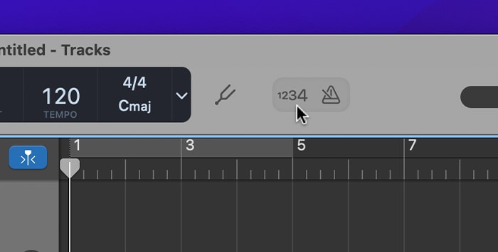 disable the metronome in garageband