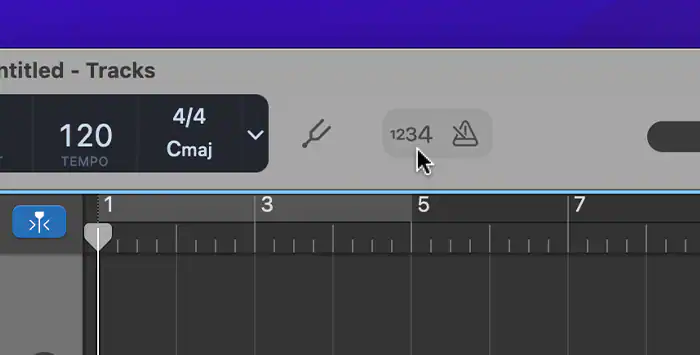 disable the metronome in garageband