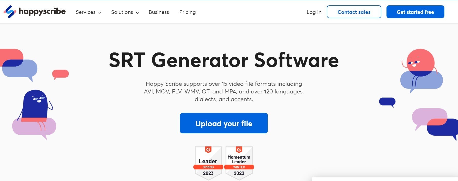 upload a video to happy scribe