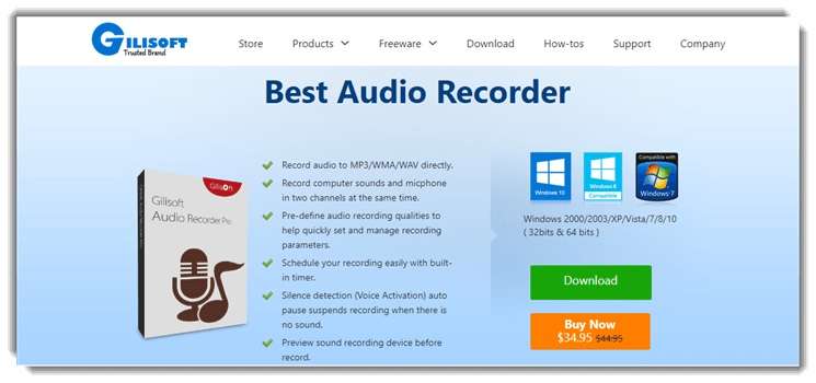 gilisoft audio recorder