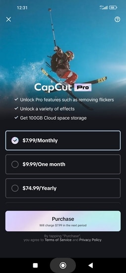 subscribe to capcut pro android