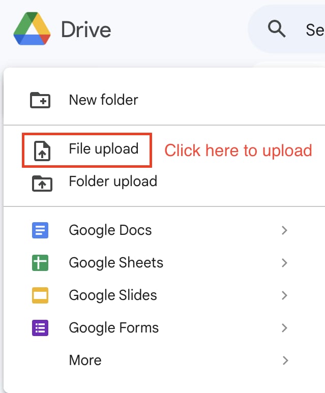 google drive file upload voiceovers