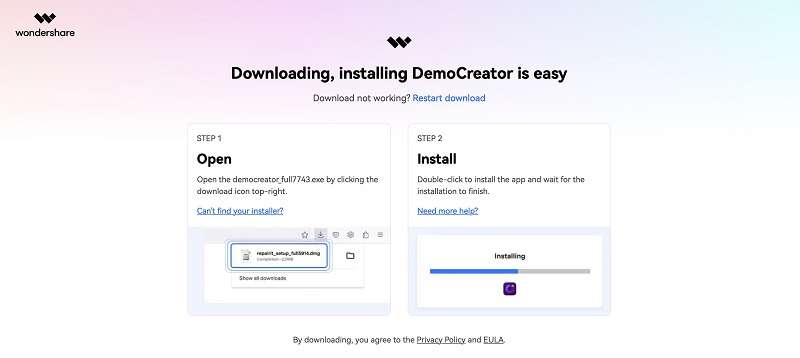 download and install wondershare democreator