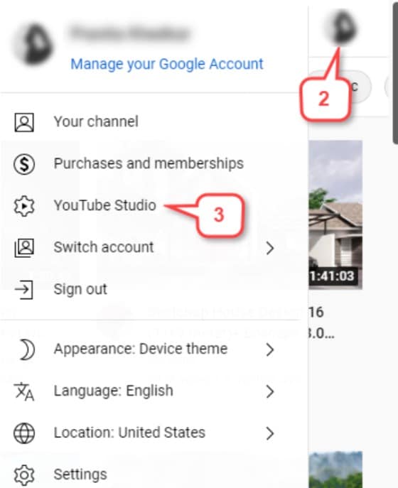 open youtube studio