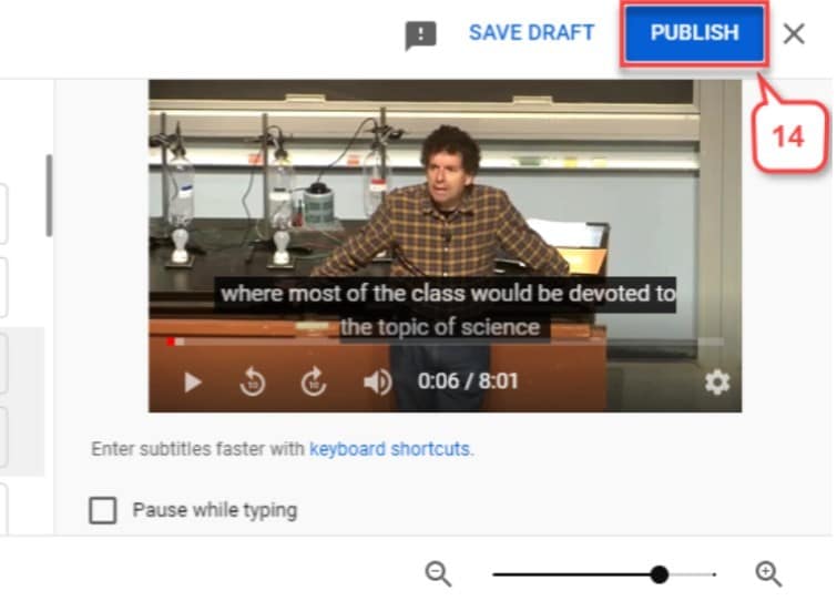 publish youtube video with automatic captions