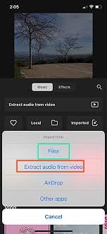 inshot extract audio from videos