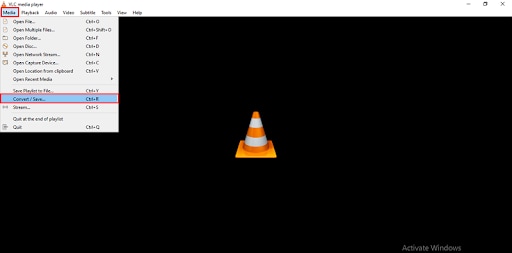 vlc separate audio from video